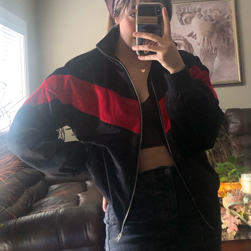Forever 21 Velvet Crew Jacket